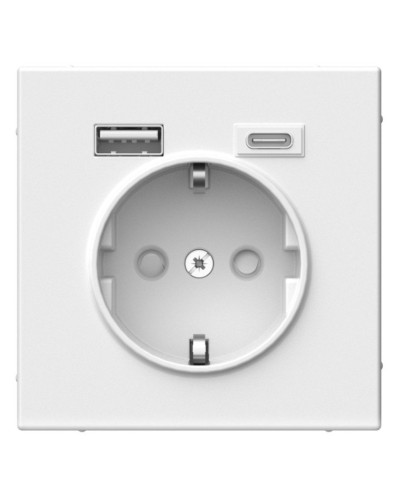 ArtGallery розетка 1-местная с USB тип-A+C, скрытой установки, механизм, белый (GAL000132). Розетка с USB. Systeme Electric в Арзамасе