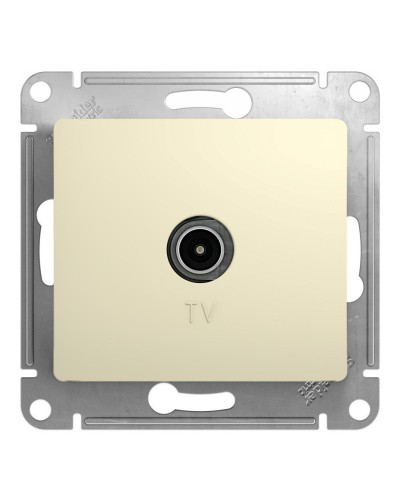 Glossa розетка TV антенна коннектор, 1-местная, скрытой установки, механизм, бежевый (GSL000293). Розетка TV антенна. Systeme Electric в Арзамасе