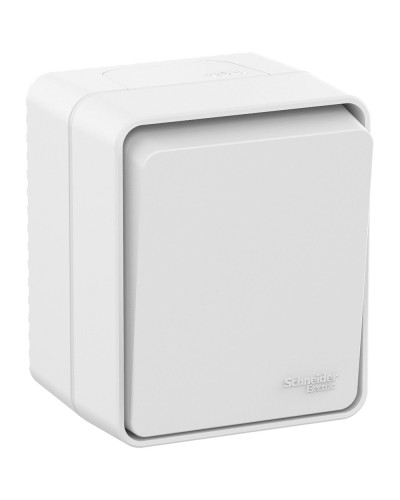 AtlasDesign PROFI54 выключатель 1-клавишный, открытой установки, белый (ATN540111). Выключатель. Systeme Electric в Арзамасе