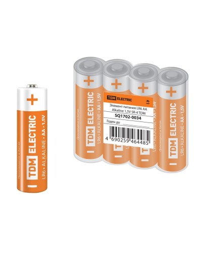 LR6 AA Alkaline 1,5V SR-4 TDM (SQ1702-0034). Элемент питания. TDM ЕLECTRIC в Арзамасе