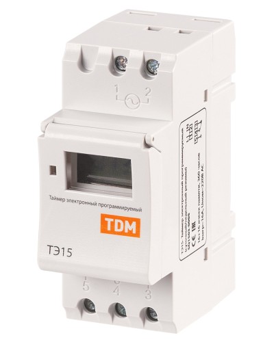 ТЭ15-1мин/7дн-16on/off-16А-DIN TDM (SQ1503-0005). Таймер электронный. TDM ЕLECTRIC в Арзамасе