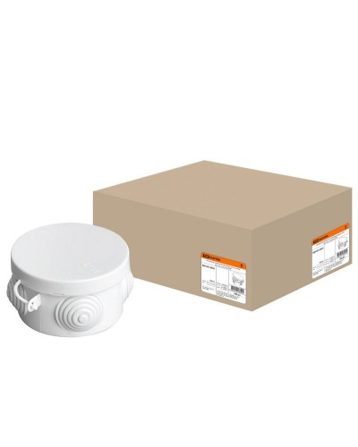 Коробка ОП D65х40мм, крышка, IP54, 4вх. (SQ1401-0501). Распаячная коробка. TDM ЕLECTRIC в Арзамасе