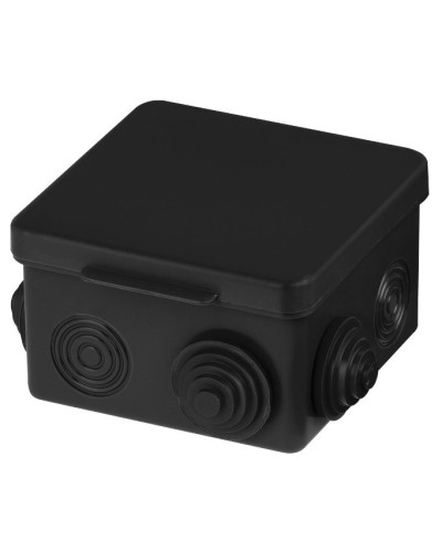 Распаячная коробка ОП 80х80х50мм, крышка, IP54, 7вх., черная TDM (SQ1401-0912). Распаячная коробка ОП. TDM ЕLECTRIC в Арзамасе