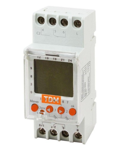 ТЭ822-2кан-1мин/7дн-44on/off-2х16А-DIN TDM (SQ1503-0003). Таймер электронный. TDM ЕLECTRIC в Арзамасе