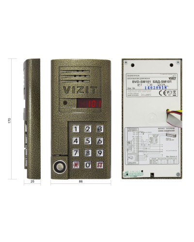 БВД-SM101TCPL. Вызывная панель цветная. VIZIT в Арзамасе