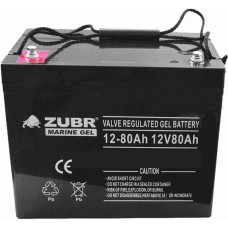 ZUBR MARINE GEL NPG 12-80 (12V, 80Ah). Аккумулятор герметичный свинцово-кислотный. ZUBR