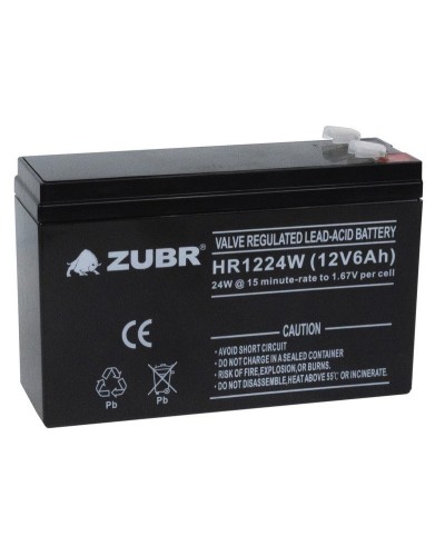 ZUBR HR 1224W (12V, 6Ah). Аккумулятор герметичный свинцово-кислотный. ZUBR в Арзамасе