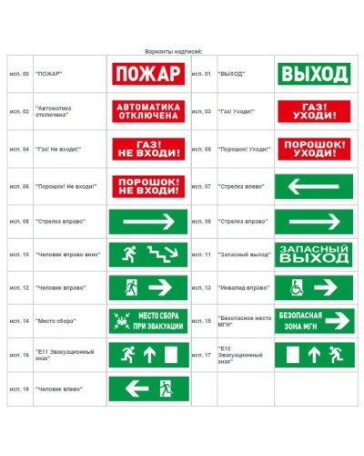 С2000-ОСТ исп.11 Запасный выход. Оповещатель световой адресный. Болид в Арзамасе