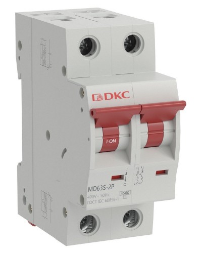 YON max MD63S 2P 25А 4,5кА C (MD63S-2PC25). Автоматический выключатель. ДКС в Арзамасе