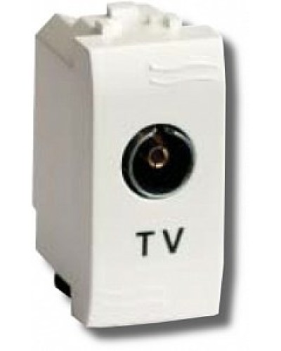 Розетка TV проходная Brava 1 модуль слоновая кость (75581S): Розетка TV в Арзамасе