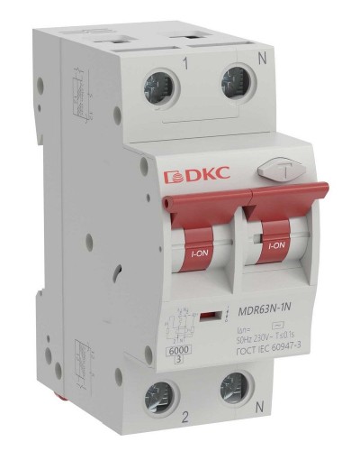 YON max MDR, 1P+N, 30mA, 40A, 6kA, А (MDR63N-1N2C40-A). Автоматический выключатель дифференциального тока. ДКС в Арзамасе
