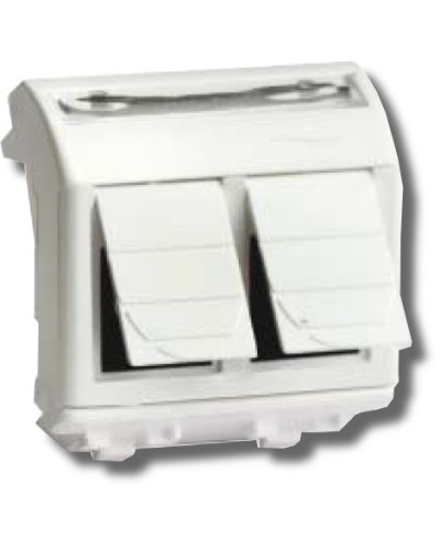 Розетка RJ-45 Brava 2 модуля белая (76656B): Розетка компьютерная с двумя разъёмами в Арзамасе