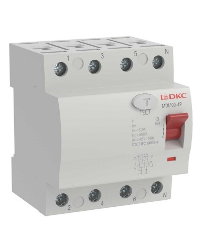 YON MAX MDL100 ВДТ, 4P, 30mA, 40A, АС (MDL100-4P2-40-AC). Автоматический выключатель дифференциальный (УЗО). ДКС в Арзамасе