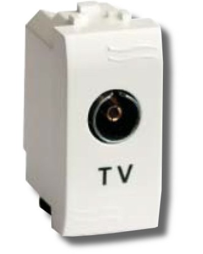 Розетка TV универсальная Brava 1 модуль белая (76721B): Розетка TV в Арзамасе