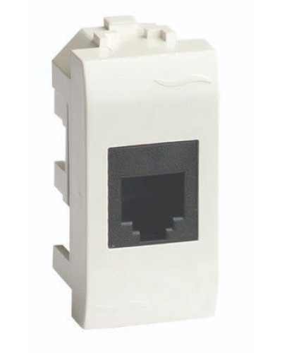 Розетка RJ-45 Brava 1 модуль слоновая кость (75654S): Розетка компьютерная с одним разъёмом в Арзамасе