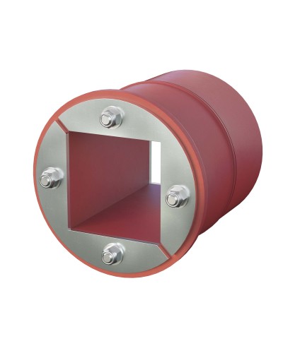 Проходка круглая, нержавеющая, D70х70 мм с проемом 40х40 мм (DXF3121): Проходка круглая, нержавеющая, с проёмом в Арзамасе