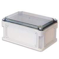 Корпус RAM box 300х150х160, высота крышки 35 мм, IP67 (531311). Корпус с фланцами и прозрачной крышкой, без монтажной платы. ДКС