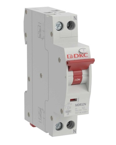 YON max MDR, 1P+N, 30mA, 32A, 6kA, А (MDR32N-1N2C32-A). Компактный автоматический выключатель дифференциального тока. ДКС в Арзамасе