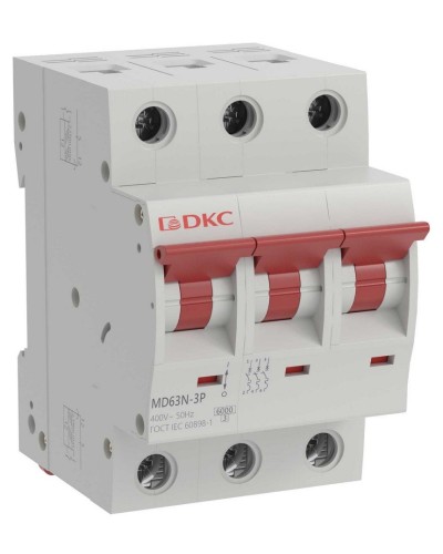 YON max MD63N 3P 6А 6кА C (MD63N-3PC6). Автоматический выключатель. ДКС в Арзамасе