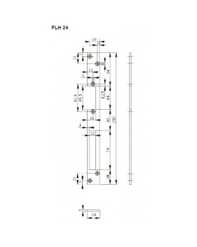 FLH24. Запорная планка длинная. dormakaba в Арзамасе