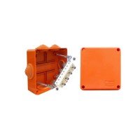 Коробка JBS100 100х100х55, 6 вых., 5P (1,5…6мм²) (43217HF): Коробка монтажная, огнестойкая, без галогена