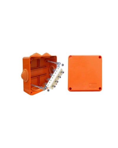 Коробка JBS100 100х100х55, 6 вых., 3P (0,15…4мм²) (43107HF): Коробка монтажная, огнестойкая, без галогена в Арзамасе