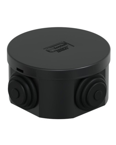 Коробка JBR065 D=65х35, 4 вых., IP44, черная (44004BL-1). Коробка монтажная. Экопласт в Арзамасе