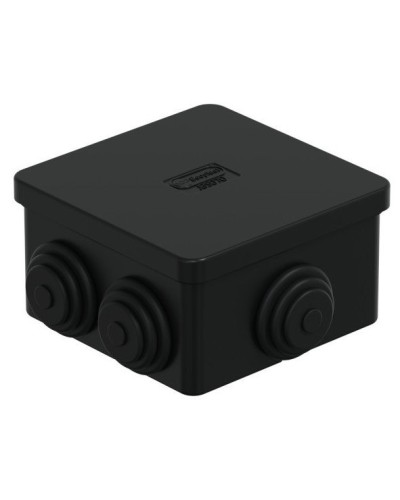 Коробка JBS070 70х70х40, 6 вых., IP44, черная (44056BL-1). Коробка монтажная. Экопласт в Арзамасе