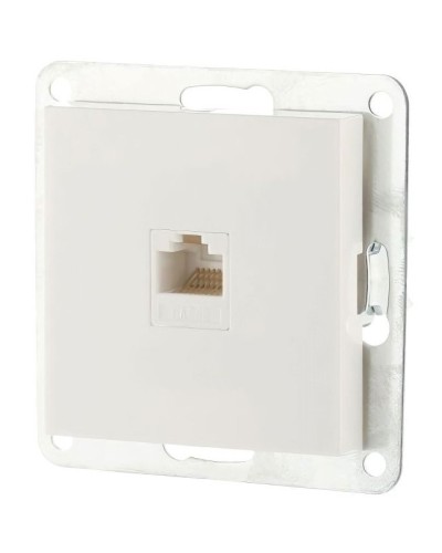 Розетка RJ-45 кат.5е с накладкой, белый LK80 (846104-1). Розетка компьютерная. Экопласт в Арзамасе