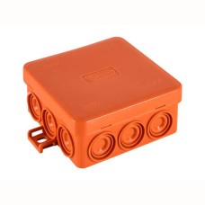 Коробка JBL085 85х85х38, 12 вых., 6P (0,15-6мм²) (43855HF): Коробка монтажная, огнестойкая, без галогена