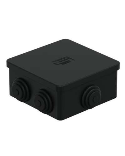 Коробка JBS080 85х85х40, 6 вых, IP44, черная (44006BL-1). Коробка монтажная. Экопласт в Арзамасе