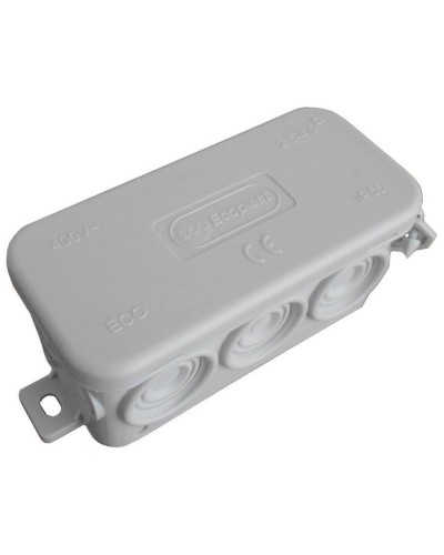 Коробка JBL090 90х42х40, 10вых., 4P (0,15…2,5мм²) серая (43154HF-GR). Коробка монтажная, огнестойкая, без галогена. Экопласт в Арзамасе