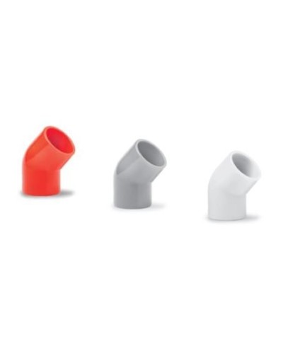 Ecoplast поворот 45гр., для аспирационной системы D25, АБС, белый (10 шт) (49225-10W). Поворот для аспирационной системы. Экопласт в Арзамасе