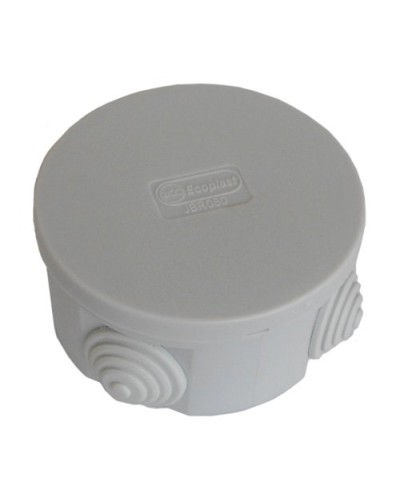 Коробка JBR080 D=80х40, 4 вых. IP44, серая (44005HF). Коробка монтажная, без галогена. Экопласт в Арзамасе