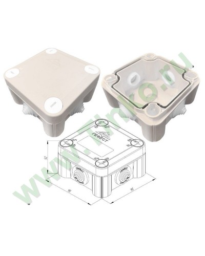 КМ-1010(П)-IP55. Коробка монтажная. Гефест в Арзамасе