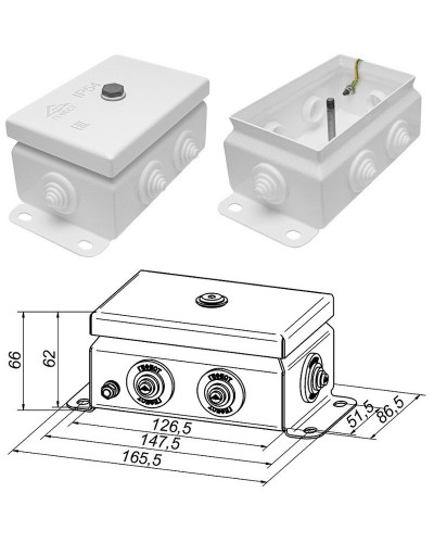 КМ IP55-0812 (без DIN рейки). Коробка монтажная электротехническая. Гефест в Арзамасе