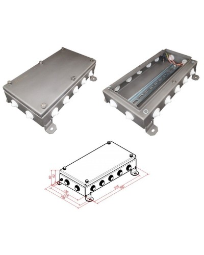 КМ IP55-1530, 14 вводов, нержавейка. Коробка монтажная электротехническая. Гефест в Арзамасе