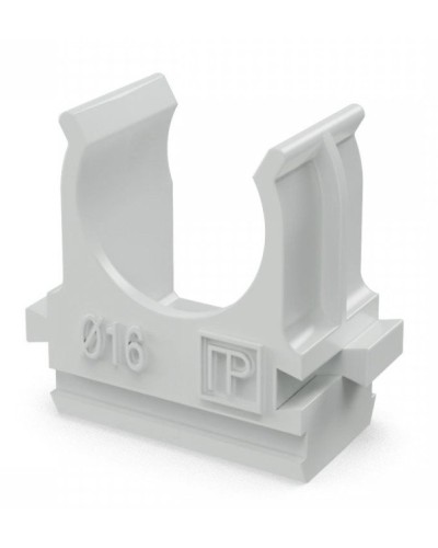 Крепеж-клипса для труб АБС-пластик в п/э D16 (100 шт) (PR.02616). Крепление для труб ПВХ. Промрукав в Арзамасе