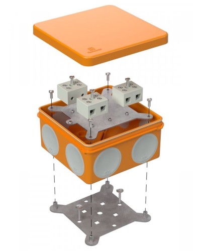 Коробка огнестойкая 100х100х50 (60-0300-FR10.0-6). Коробка огнестойкая для открытой установки. Промрукав в Арзамасе