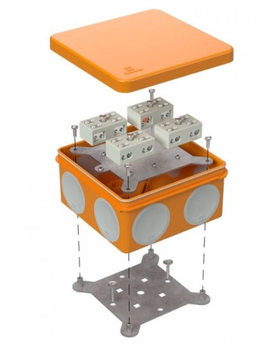 Коробка огнестойкая 100х100х50 (60-0300-FR6.0-4-8-Р Е15-Е60). Коробка огнестойкая для открытой установки. Промрукав в Арзамасе