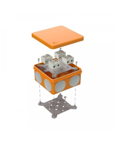 Коробка огнестойкая 100х100х50 (60-0300-FR10.0-8). Коробка огнестойкая для открытой установки. Промрукав в Арзамасе