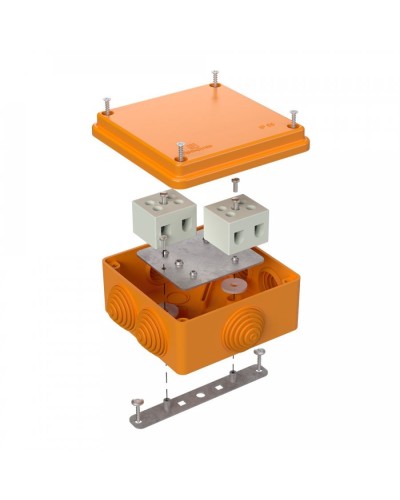 Коробка огнестойкая 100х100х50 для о/п (40-0300-FR10.0-4). Коробка огнестойкая для открытой установки. Промрукав в Арзамасе