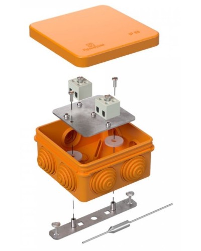 Коробка огнестойкая 80х80х40 (40-0210-FR1.5-4-П). Коробка огнестойкая для открытой установки. Промрукав в Арзамасе