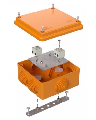Коробка огнестойкая 100х100х50 (40-0300-FR1.5-4). Коробка огнестойкая для открытой установки. Промрукав в Арзамасе