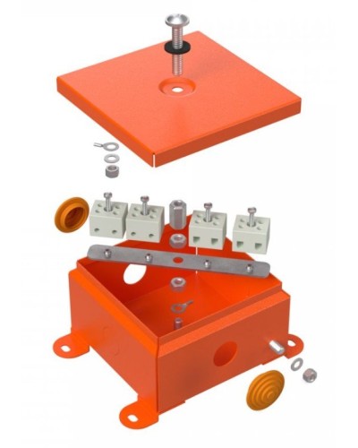Коробка огнестойкая 110х110х65 (70-0360-FR6.0-8). Коробка огнестойкая для открытой установки. Промрукав в Арзамасе